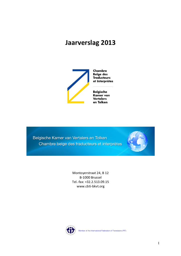 Image de présentation pour le document : Annual report 2013