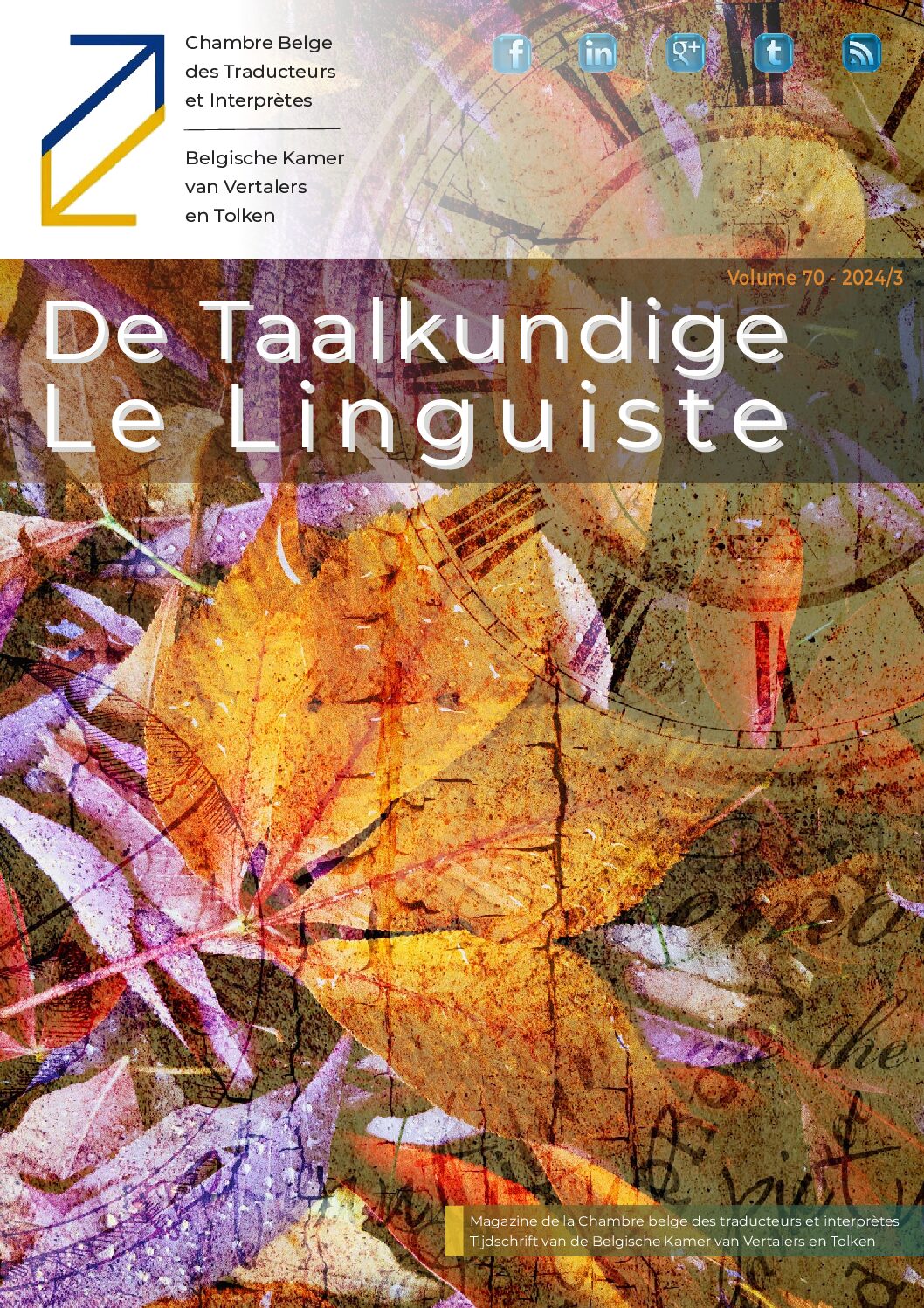 Image de présentation pour le document : De Taalkundige – Le Linguiste 2024-3