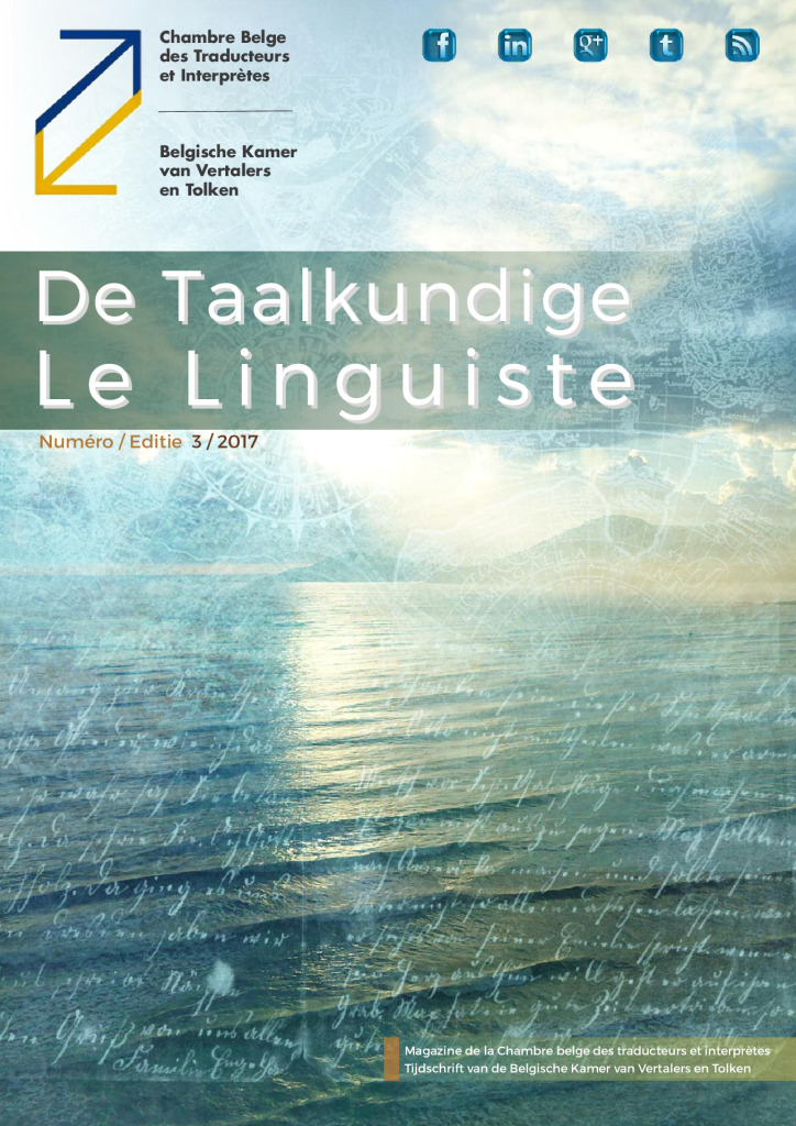Image de présentation pour le document : De Taalkundige – Le Linguiste 2017-3