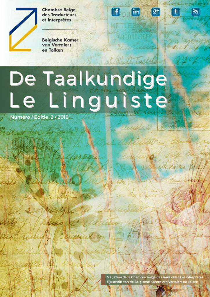 Image de présentation pour le document : De Taalkundige – Le Linguiste 2018-2