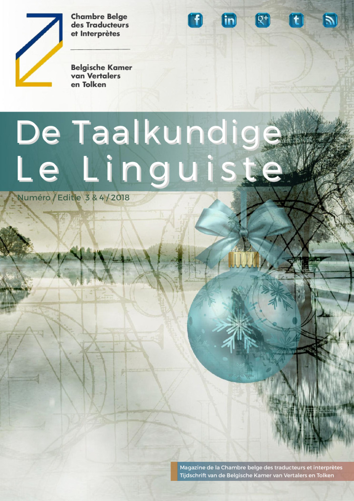 Image de présentation pour le document : De Taalkundige – Le Linguiste 2018-3-4