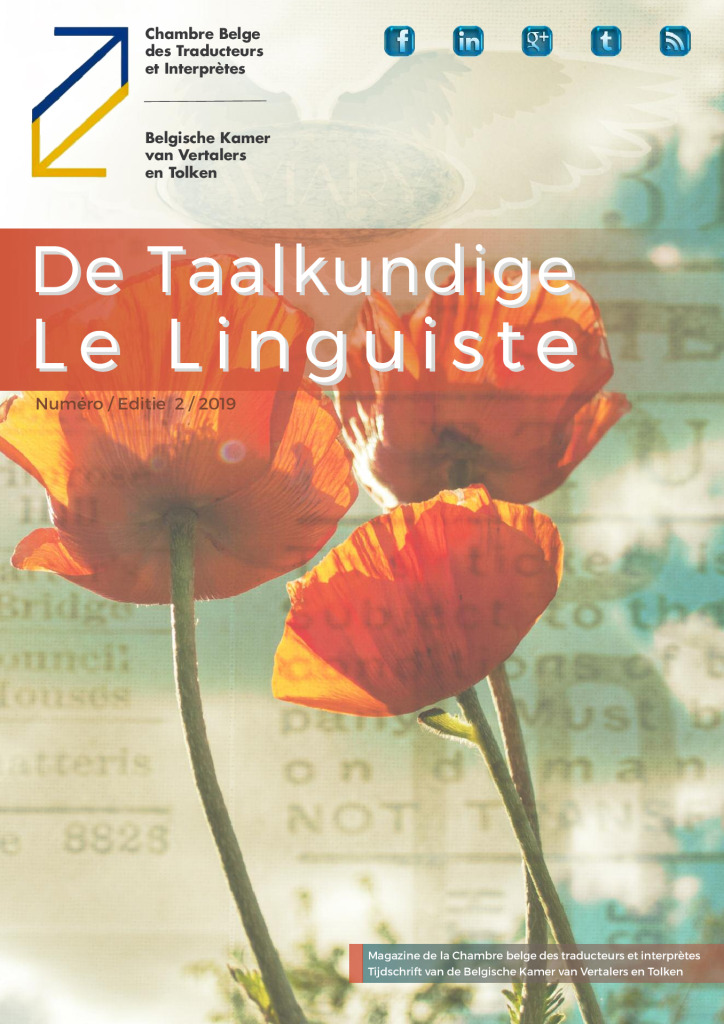 Image de présentation pour le document : De Taalkundige – Le Linguiste 2019-2