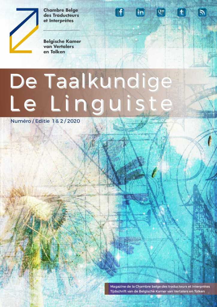 Image de présentation pour le document : De Taalkundige – Le Linguiste 2020-1-2