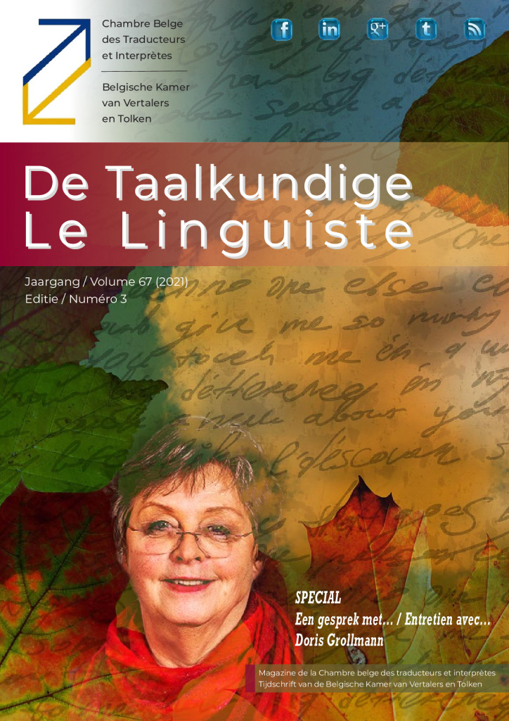 Image de présentation pour le document : De Taalkundige – Le Linguiste 2021-3