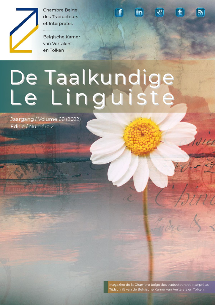 Image de présentation pour le document : De Taalkundige – Le Linguiste 2022-2