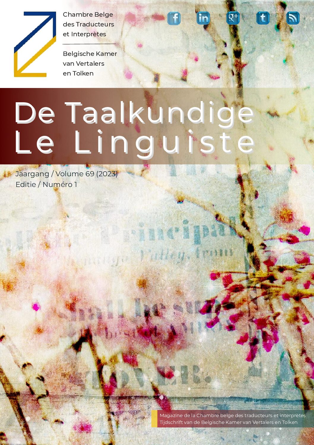 Image de présentation pour le document : De Taalkundige – Le Linguiste 2023-1