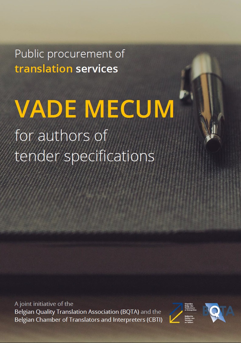 Image de présentation pour le document : Vade Mecum Public Tenders Translators