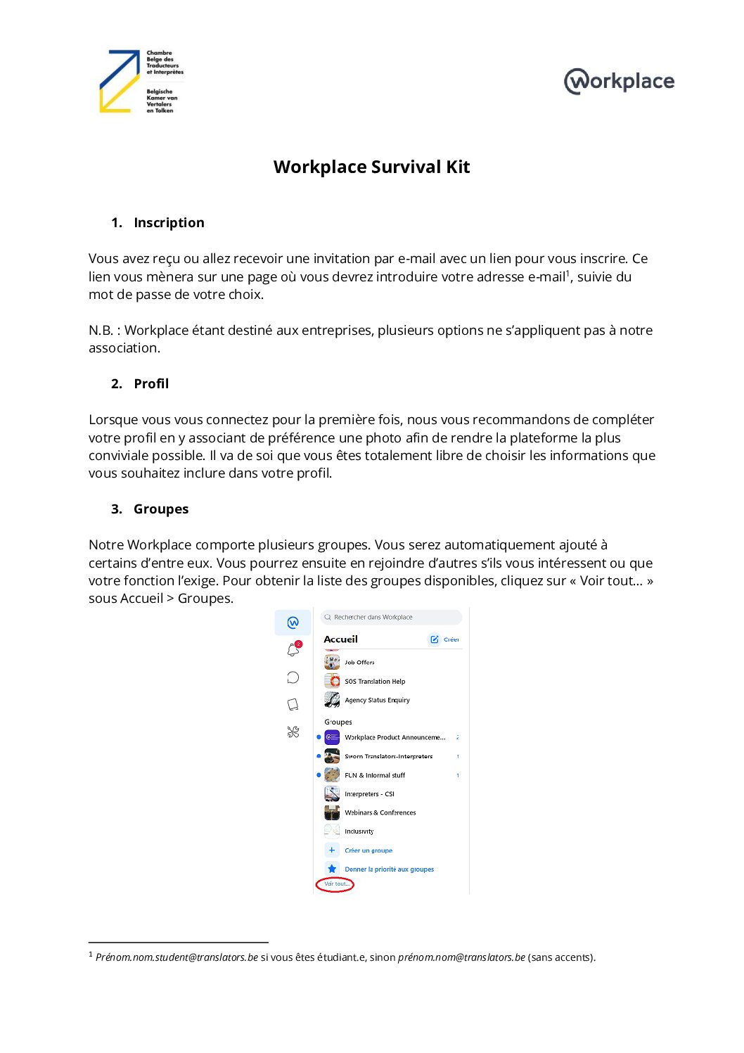 Image de présentation pour le document : Survival Kit pour Workplace